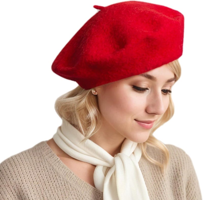 EGANO Women's ​​Beret Hats​​ - French Wool Blend Winter Cap, 70% Wool All-Season Soft ​​Beret Hats for Women​​ (Multi-Color)​ - Image 2